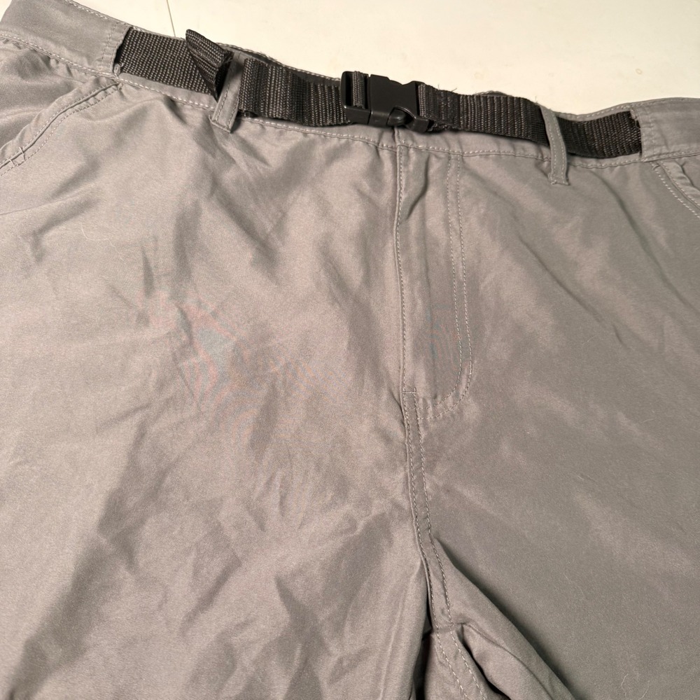 Denali Mens Cargo Shorts Gray Sea Fog Hiking Outdoor Belted D450350S Size 38